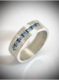 Anillo con 7 Brillantes en Riel